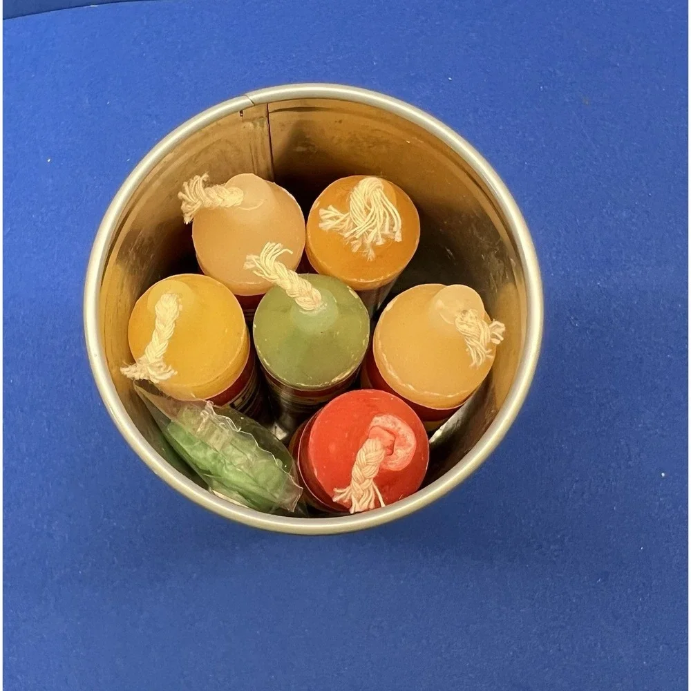 Vintage LIFE Saver Set of 5 Emergency Candles‎ w/ Tin No Top